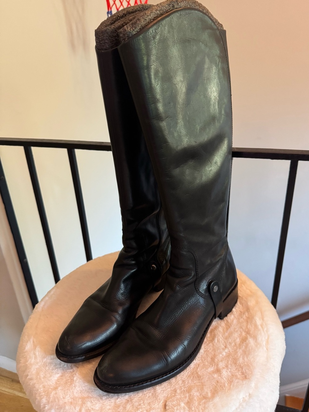 Via Spiga Black Leather Boots